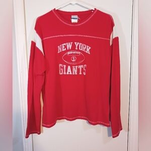 NFL New York Giants Long Sleeve Vintage Reebok Thermal Shirt 100% Cotton 2X